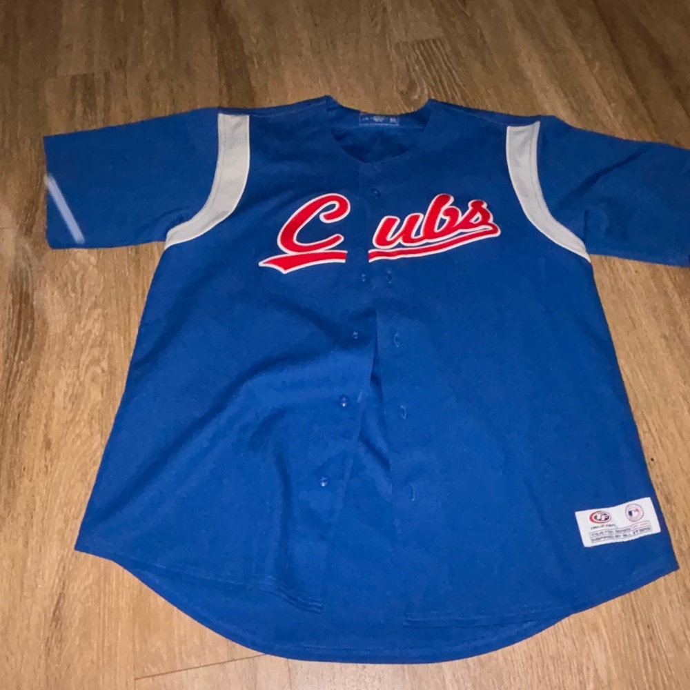 VTG MLB Majestic Genuine Merchandise Chicago Cubs Jersey USA Mens L box A90